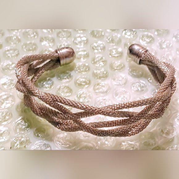 Sterling Silver twine braided Design Style Pattern 7.5 in/ WT 25 .8 Bracelet - Picture 5 of 8